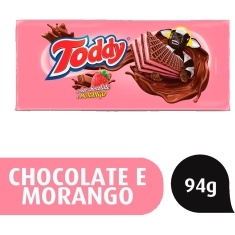 Biscoito Wafer Chocolate e Morango Toddy 94g