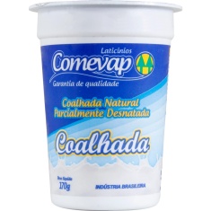 Iogurte Coalhada Natural Parcialmente Desnatado Comevap 170g