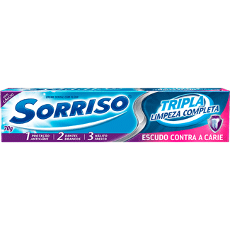 Creme Dental Tripla 123 Limpeza Completa Sorriso 70g
