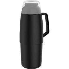 Garrafa Térmica Lótus Preta Soprano 1L